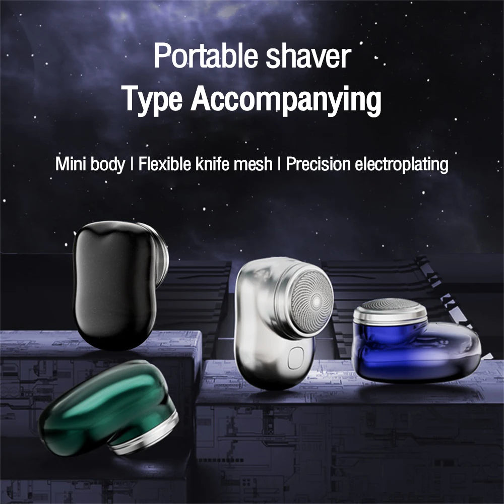 Mini afeitadora eléctrica portátil, afeitadora eléctrica portátil de  bolsillo, afeitadora eléctrica portátil para hombres y mujeres, afeitadora